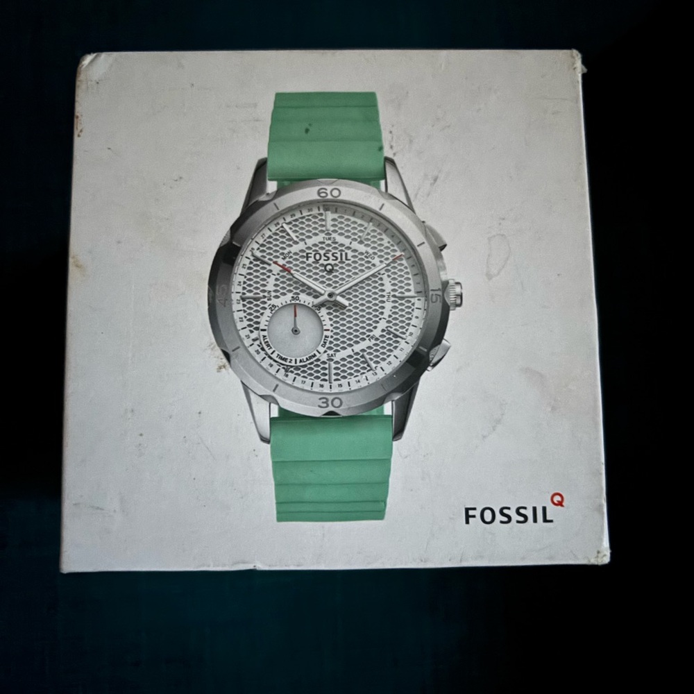 Fossil Silver and Green Men's Watch